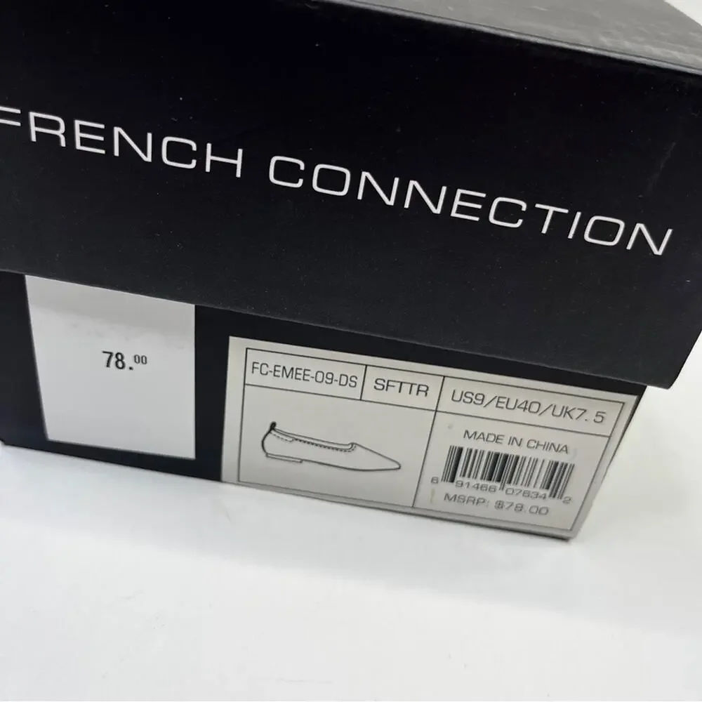 French Connection Emee Animal Print Slip On flats soft truffle - 9
